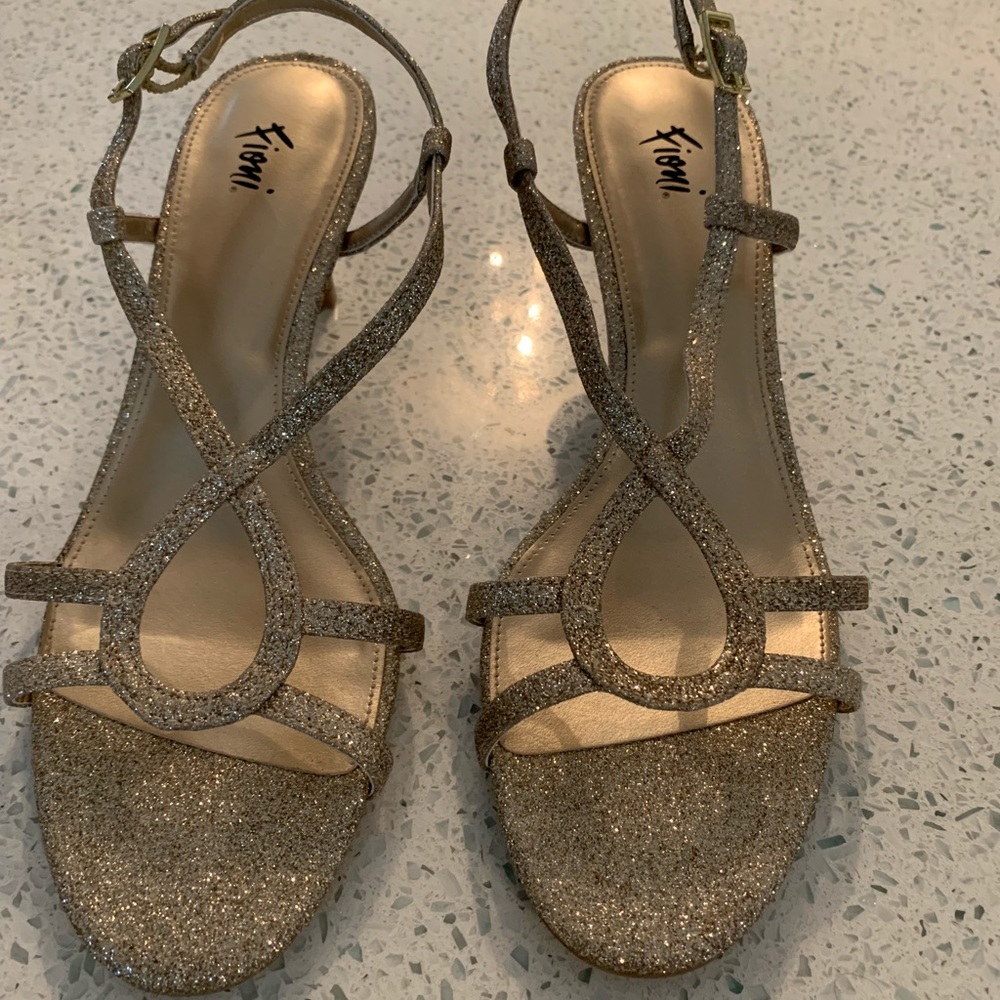 Gold sandal heels